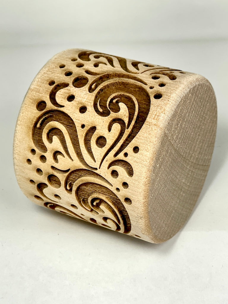 2" Waves Textured Rolling Pin