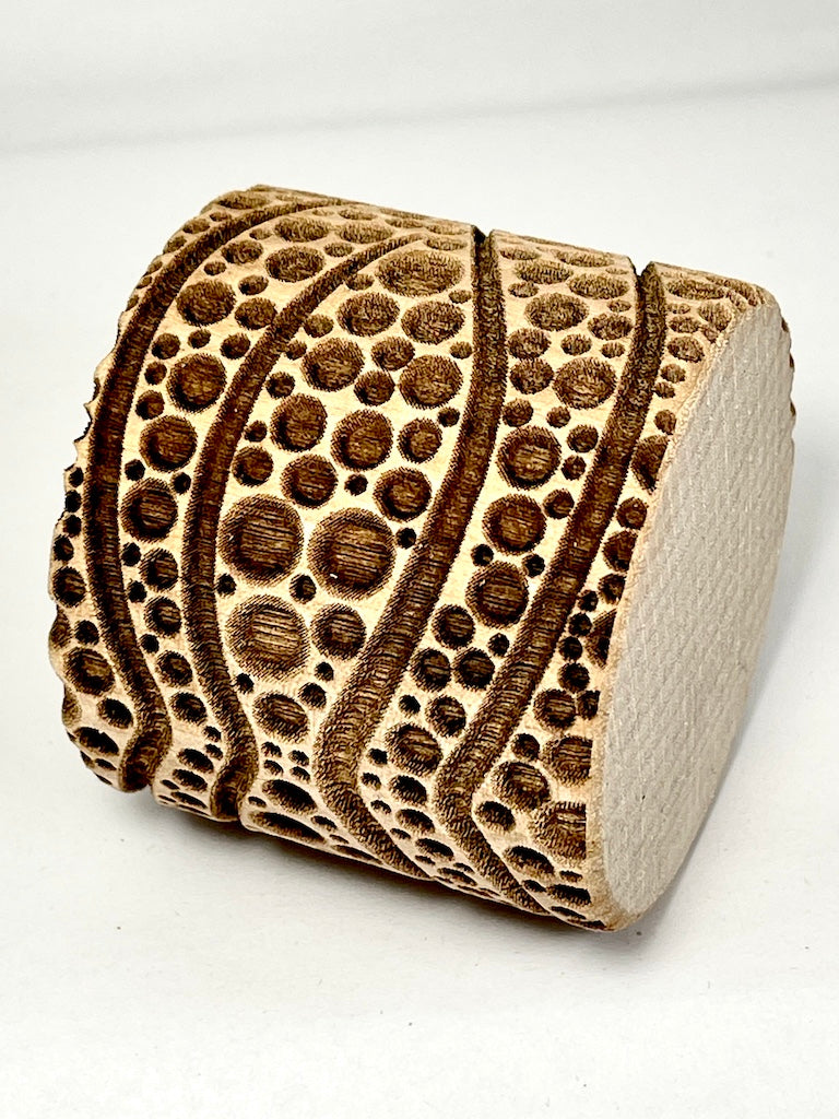 2" Mystical Bubbles Textured Rolling Pin
