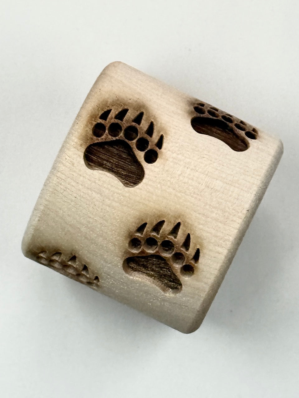 2" Bear Paw Prints Textured Rolling Pin