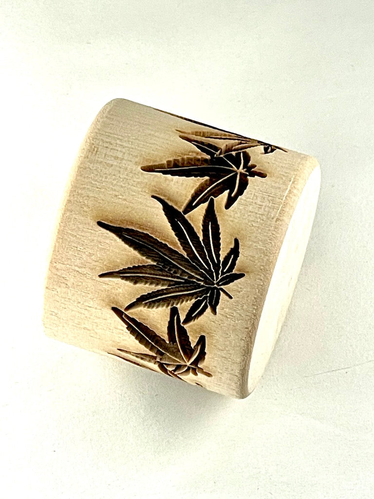 2" Cannabis Textured Rolling Pin