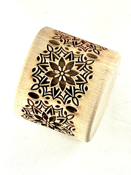 2" Flower Power Textured Rolling Pin