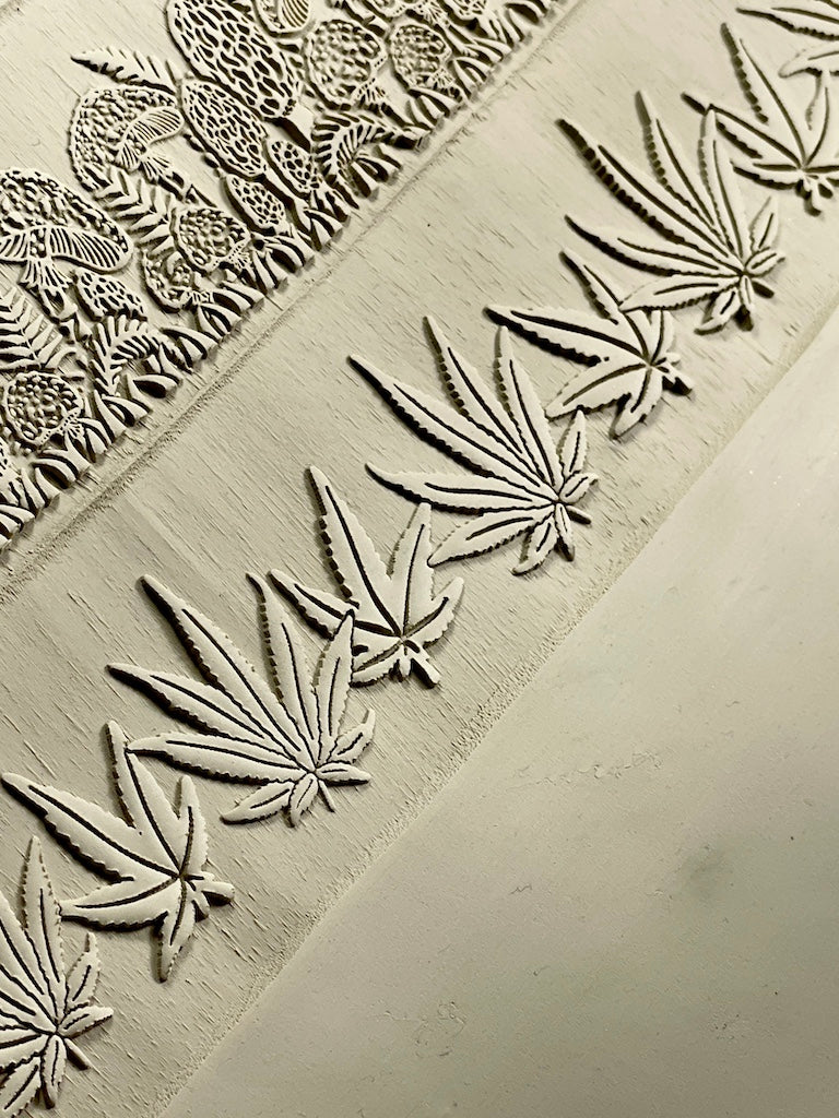 2" Cannabis Textured Rolling Pin