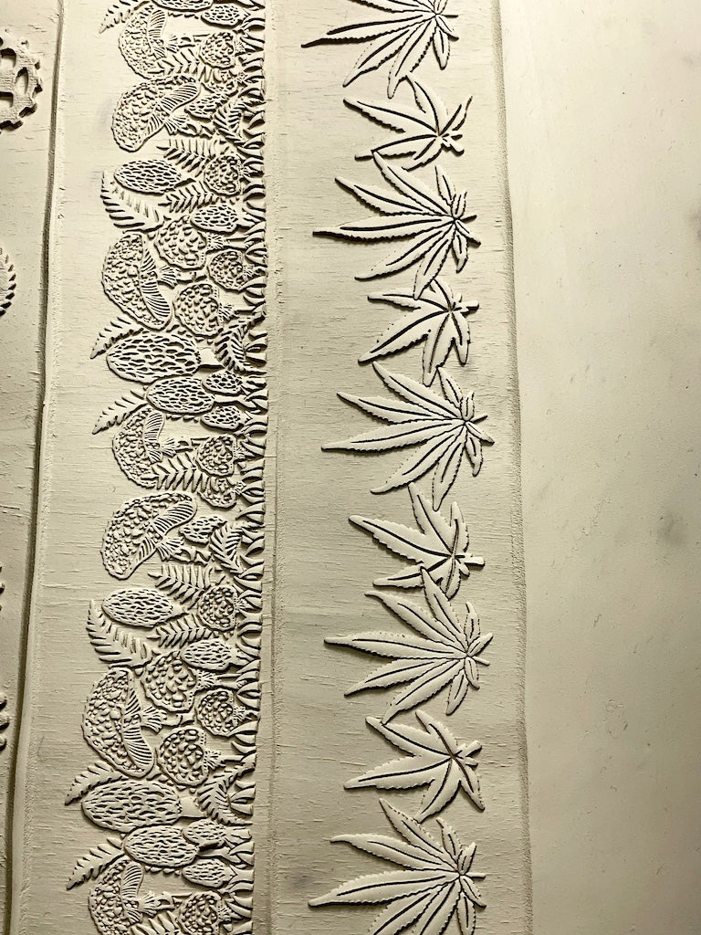 2" Cannabis Textured Rolling Pin