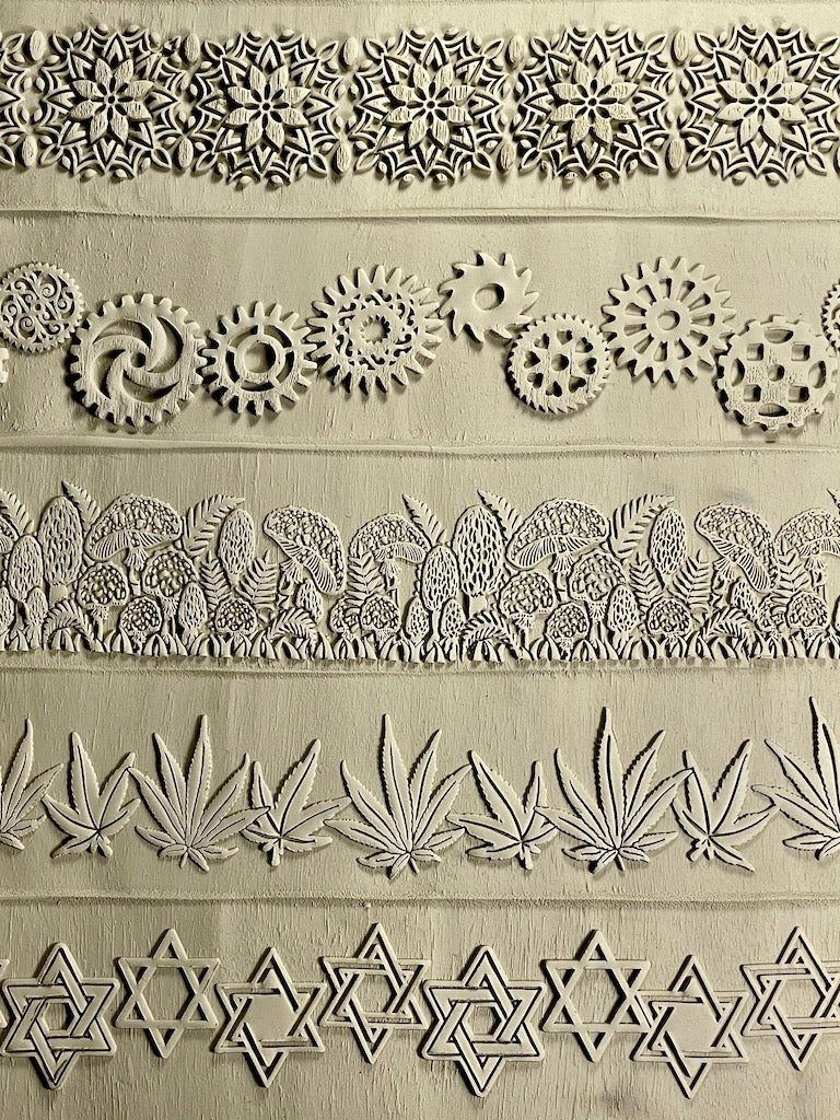 2" Star of David Textured Rolling Pin