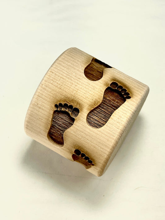 2" Bigfoot Tracks Textured Rolling Pin