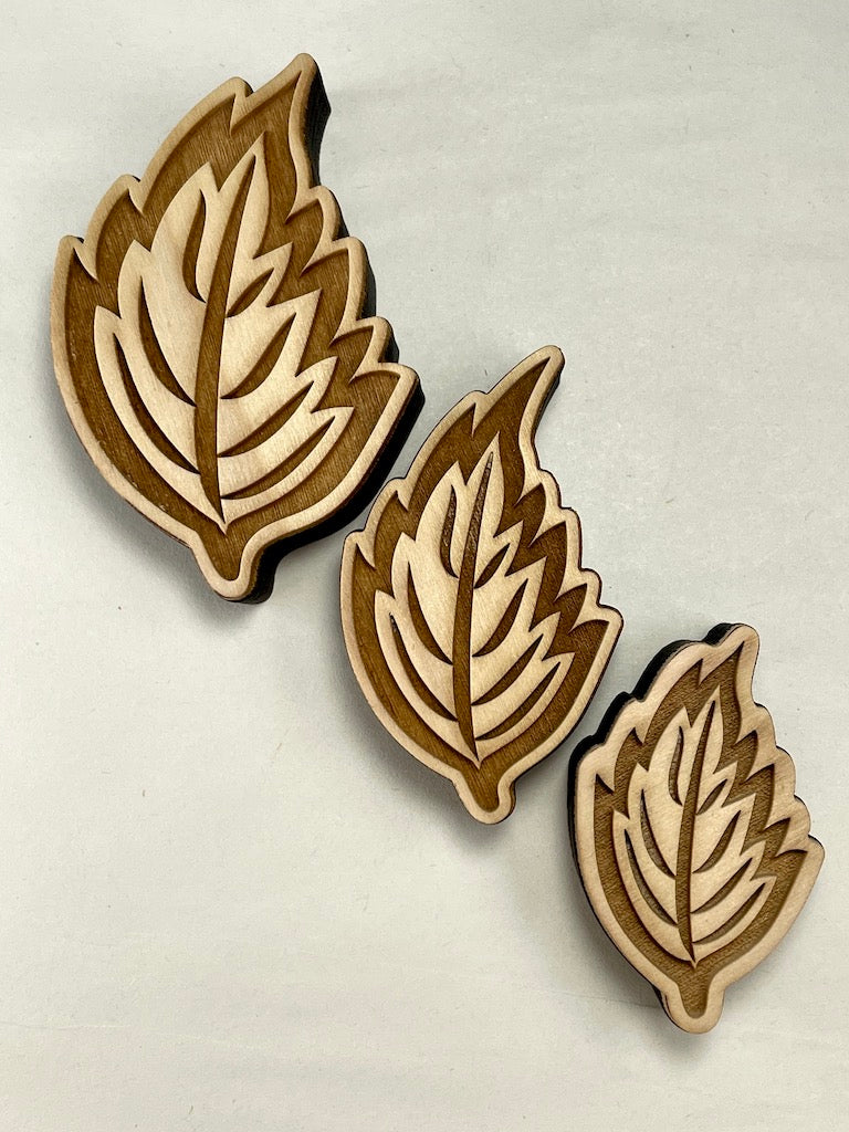 Leaf Trio (Lg- Right Curve) Collection- Stamp Bundle