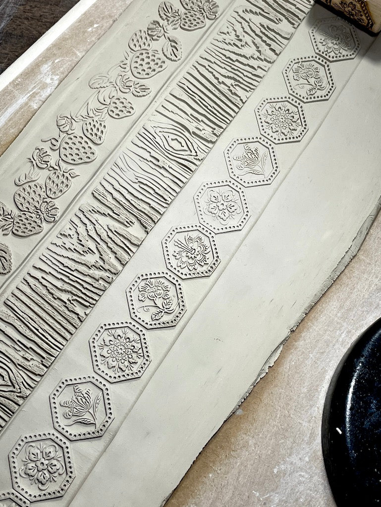 2" Wood Grain Textured Rolling Pin