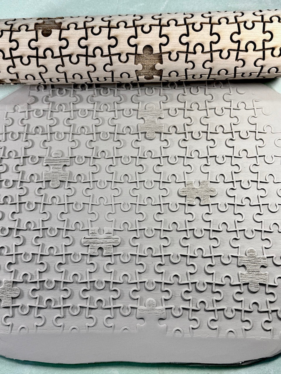 Jigsaw Puzzle (Large) Textured Rolling Pin