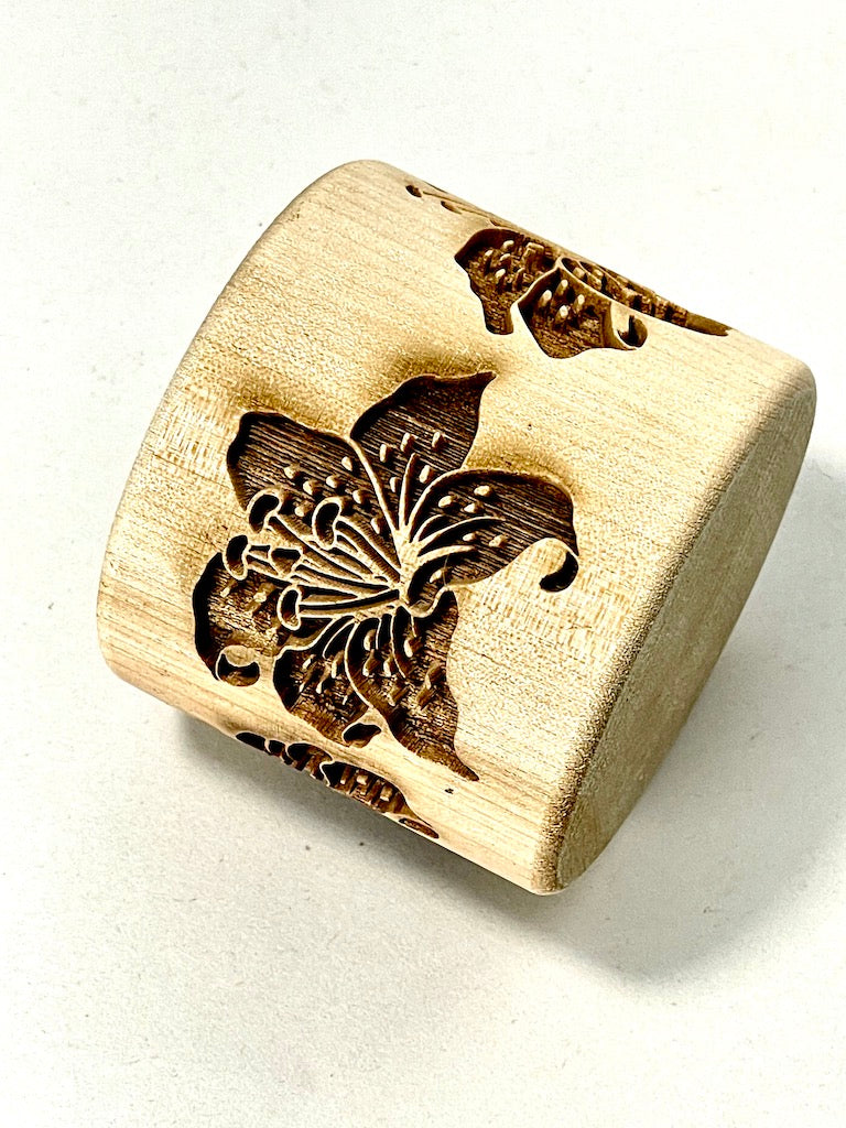 2" Tiger Lily Textured Rolling Pin