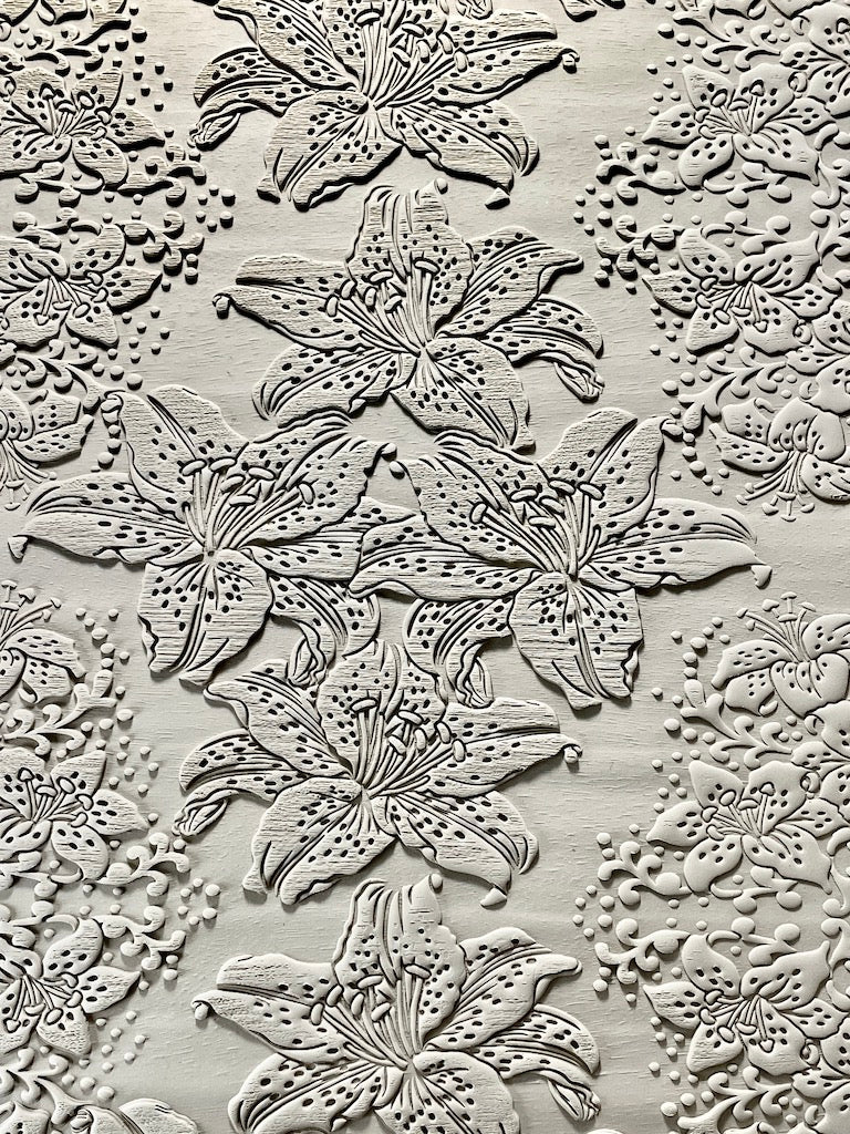 Tiger Lily Detailed Textured Rolling Pin