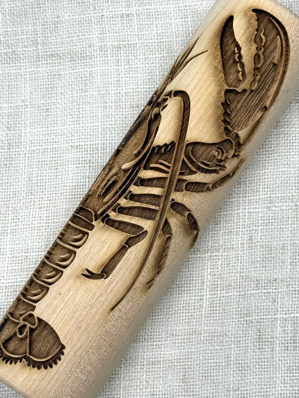7" Lobster (Single) Textured Rolling Pin