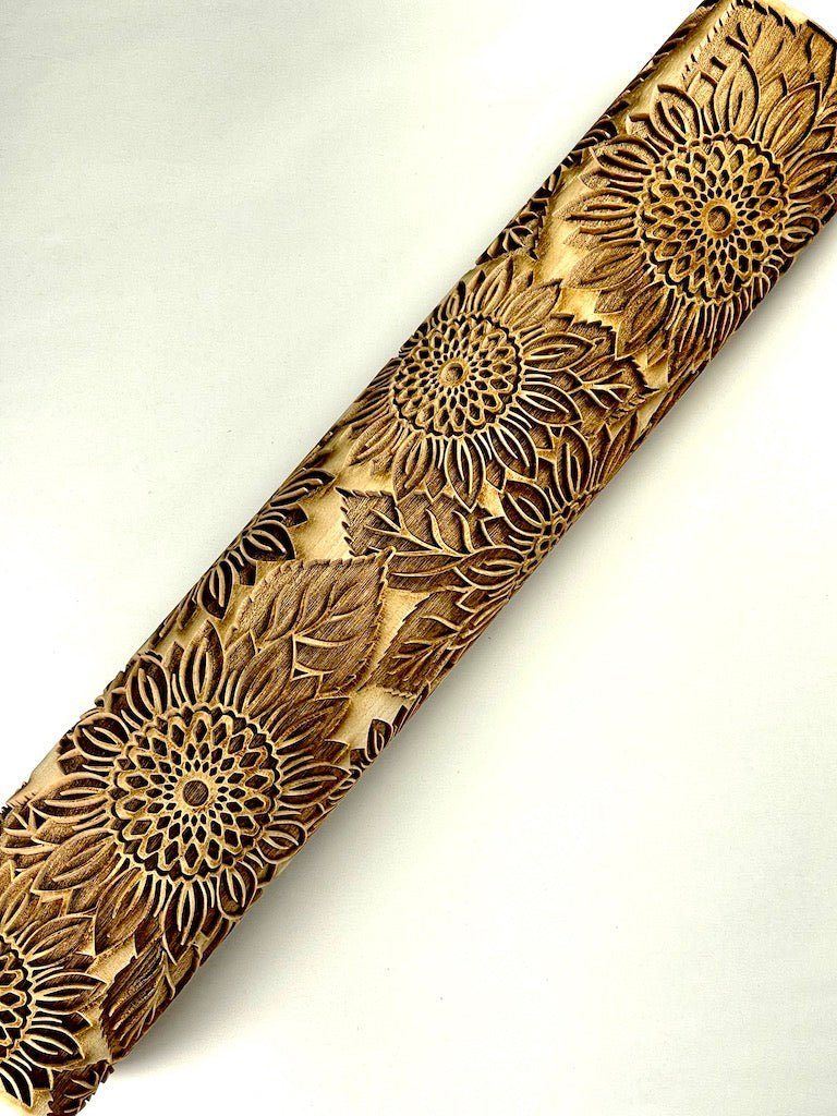 Gerbera Daisy Textured Rolling Pin