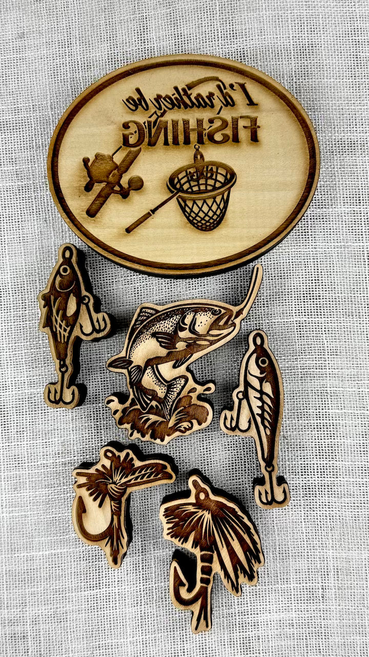 I'd Rather Be Fishing (Medallion)- Stamp