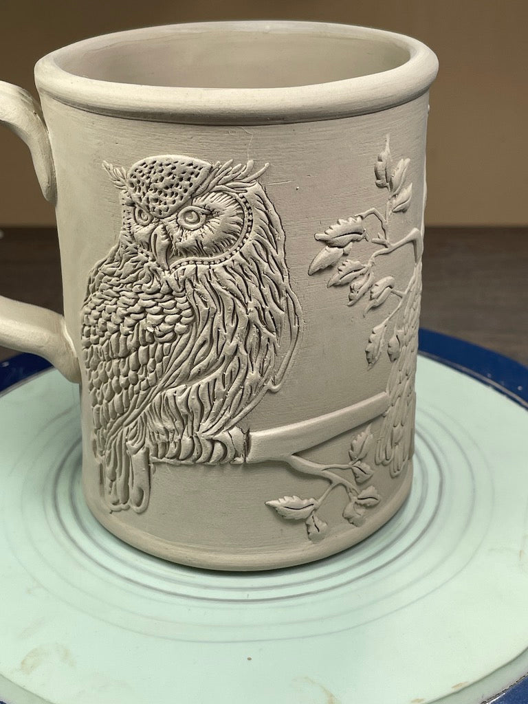 Owls Textured Mug Plank