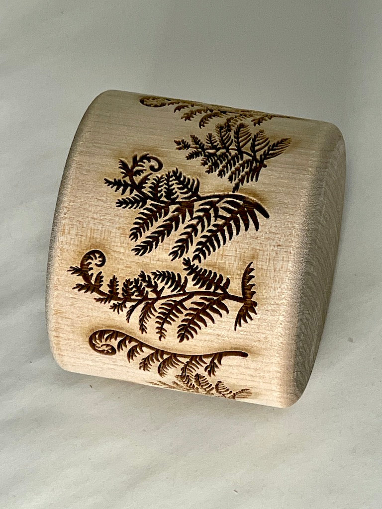 2" Fiddlehead Ferns Textured Rolling Pin