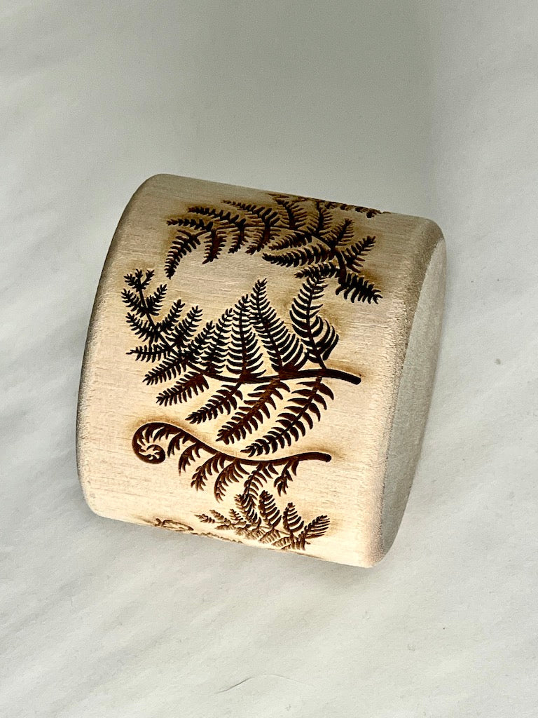 2" Fiddlehead Ferns Textured Rolling Pin