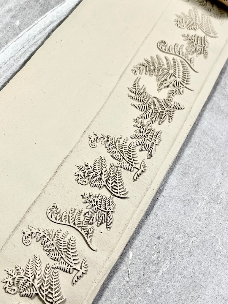 2" Fiddlehead Ferns Textured Rolling Pin