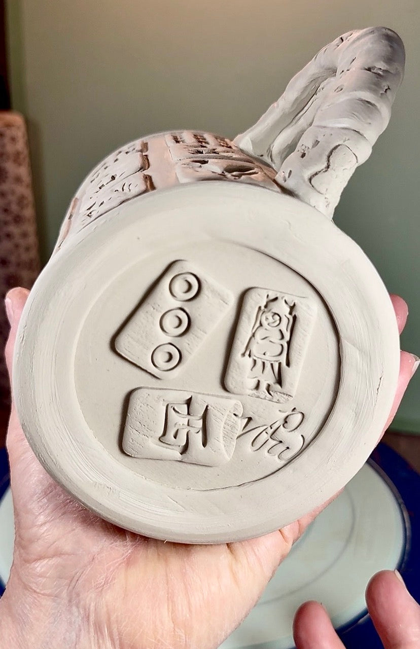 Mahjong Tiles Textured Mug Plank