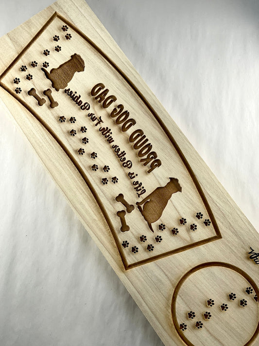 Proud Dog Dad- Curved Textured Mug Plank