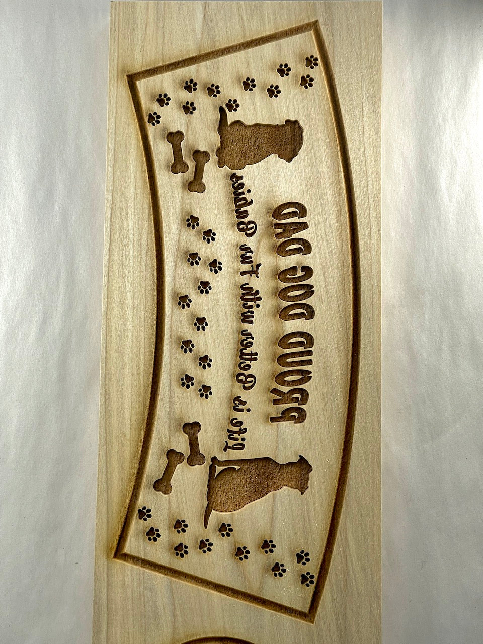 Proud Dog Dad- Curved Textured Mug Plank