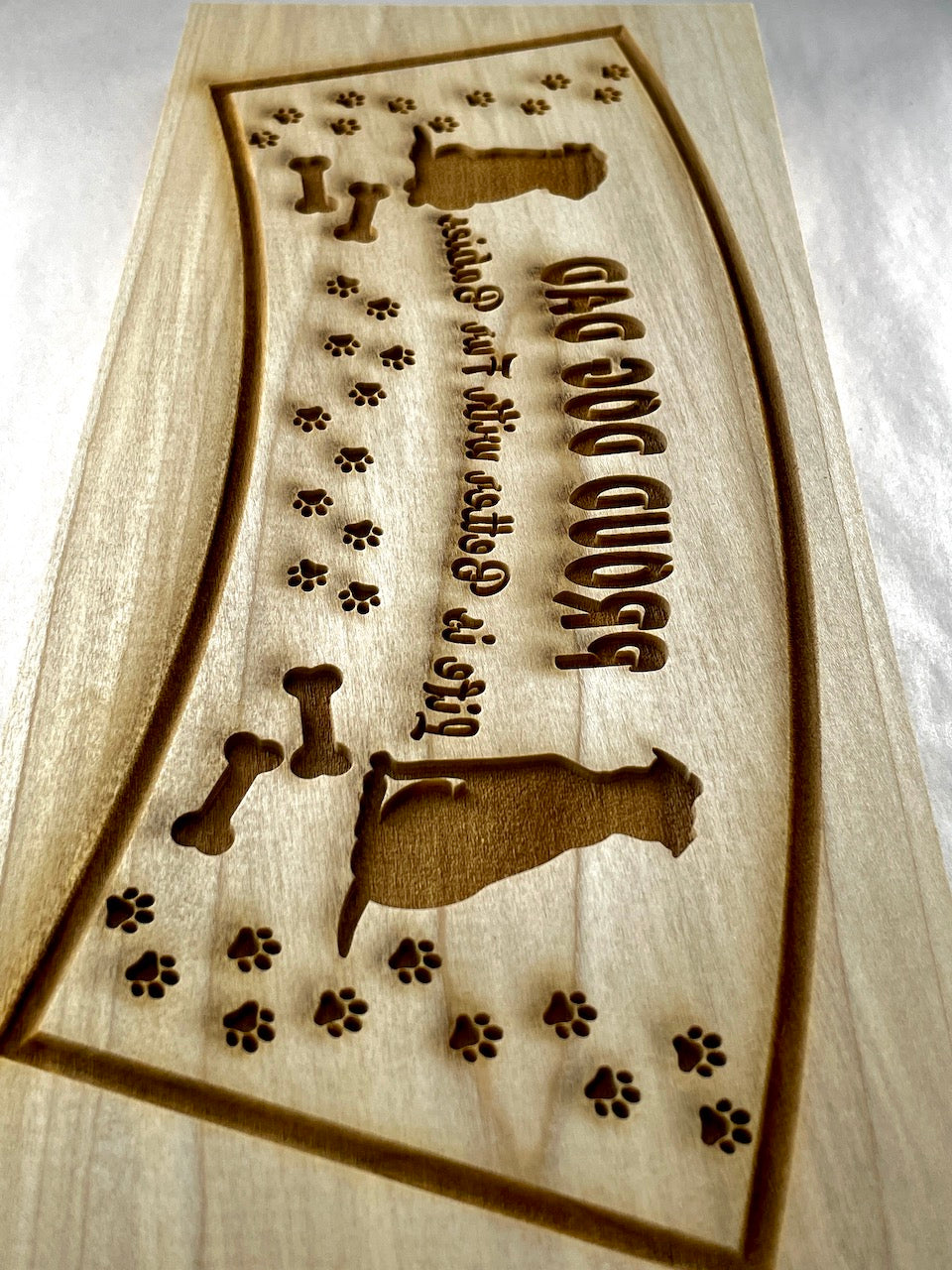 Proud Dog Dad- Curved Textured Mug Plank