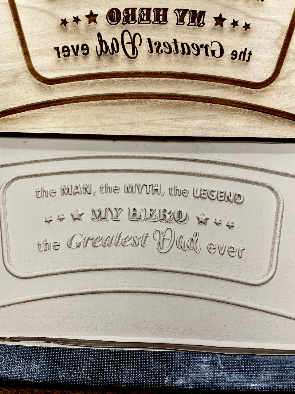 Greatest Dad Ever- Curved Textured Mug Plank