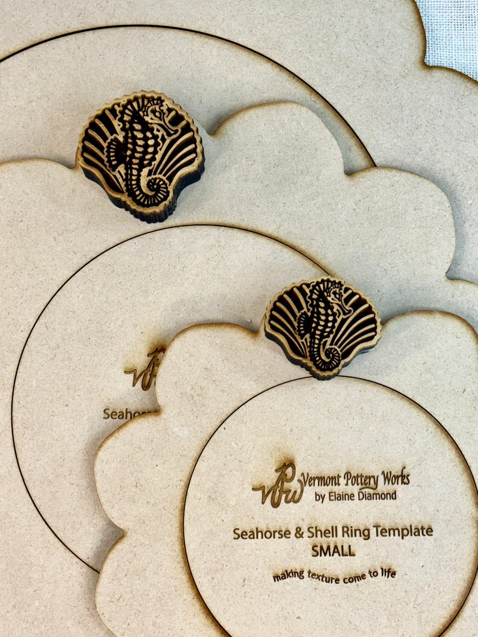 Seahorse & Shell (for rigid seahorse & shell template) Stamp Bundle