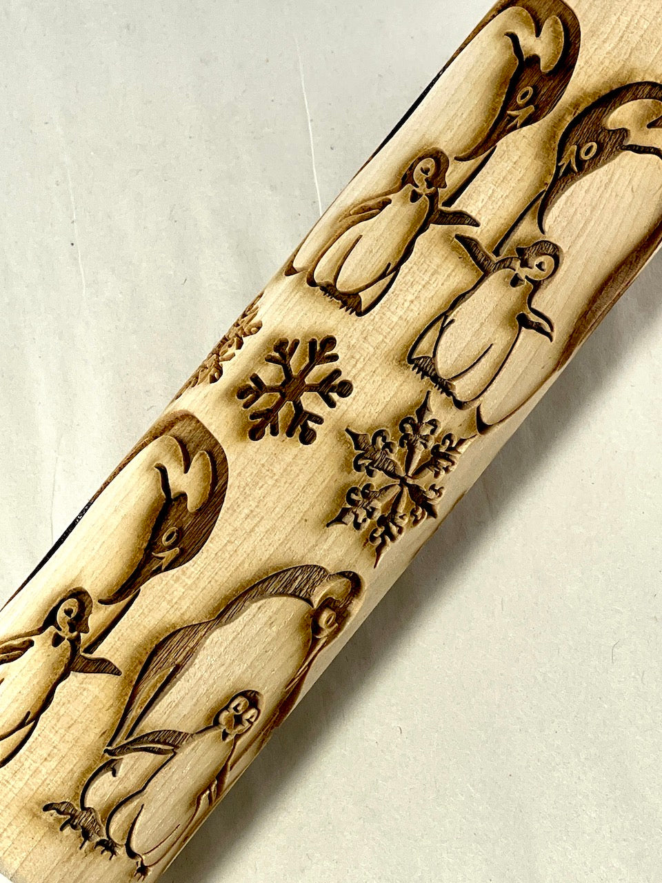 7" Penguins Textured Rolling Pin