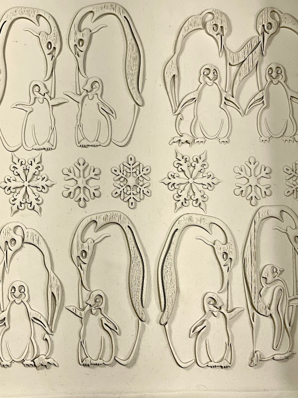 7" Penguins Textured Rolling Pin