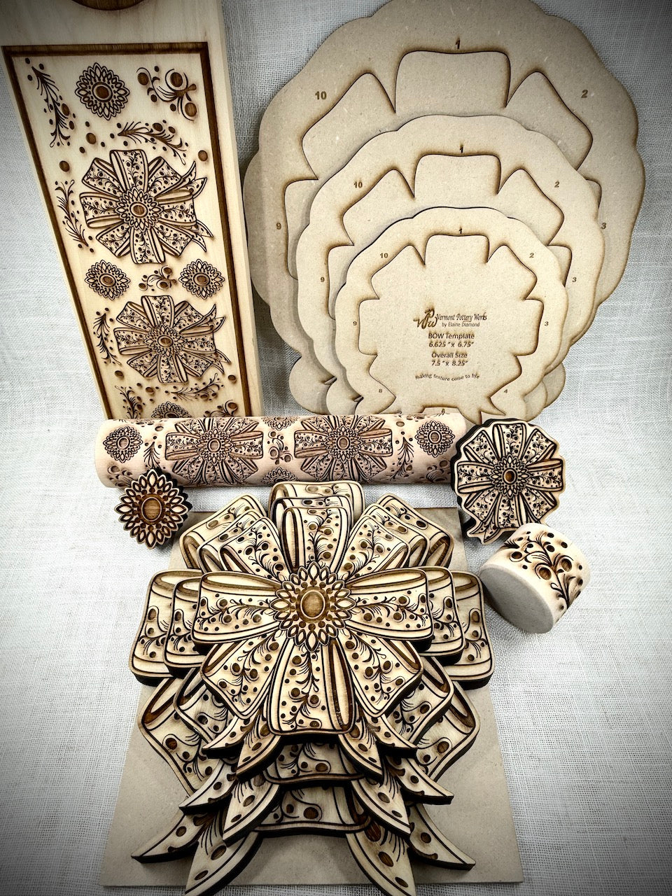 Bow Center Jewel Stamp