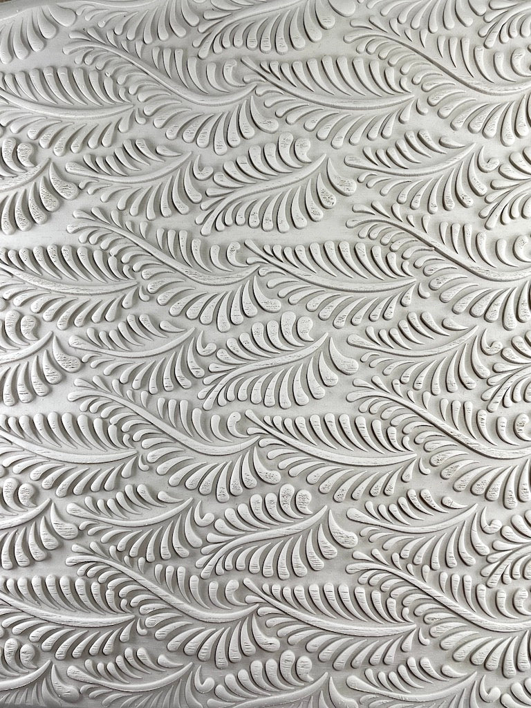 7" Leafy Waves Textured Rolling Pin