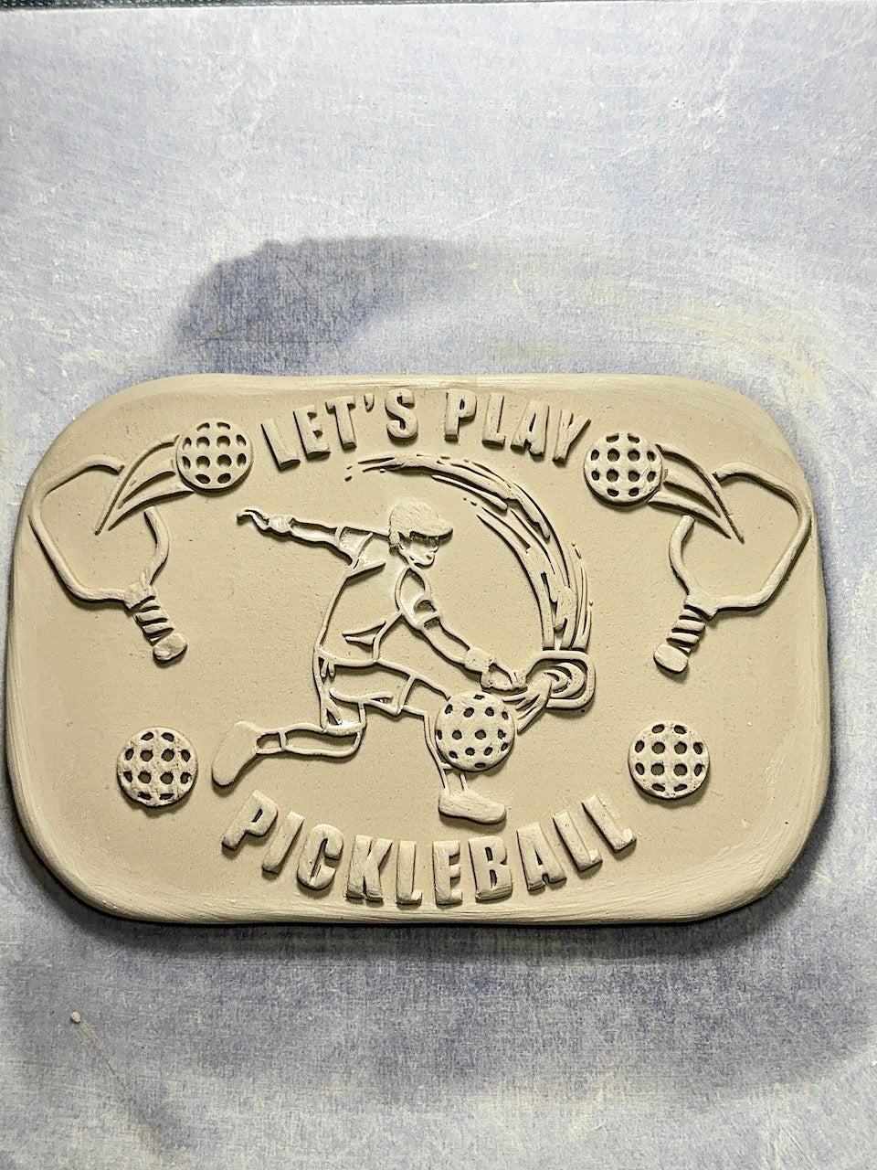 Pickleball (Let's Play Pickleball Medallion- Male)- Stamp
