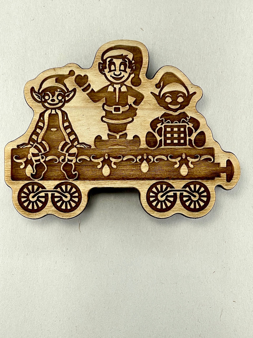 Elves on the Train (Elves Car)- Stamp