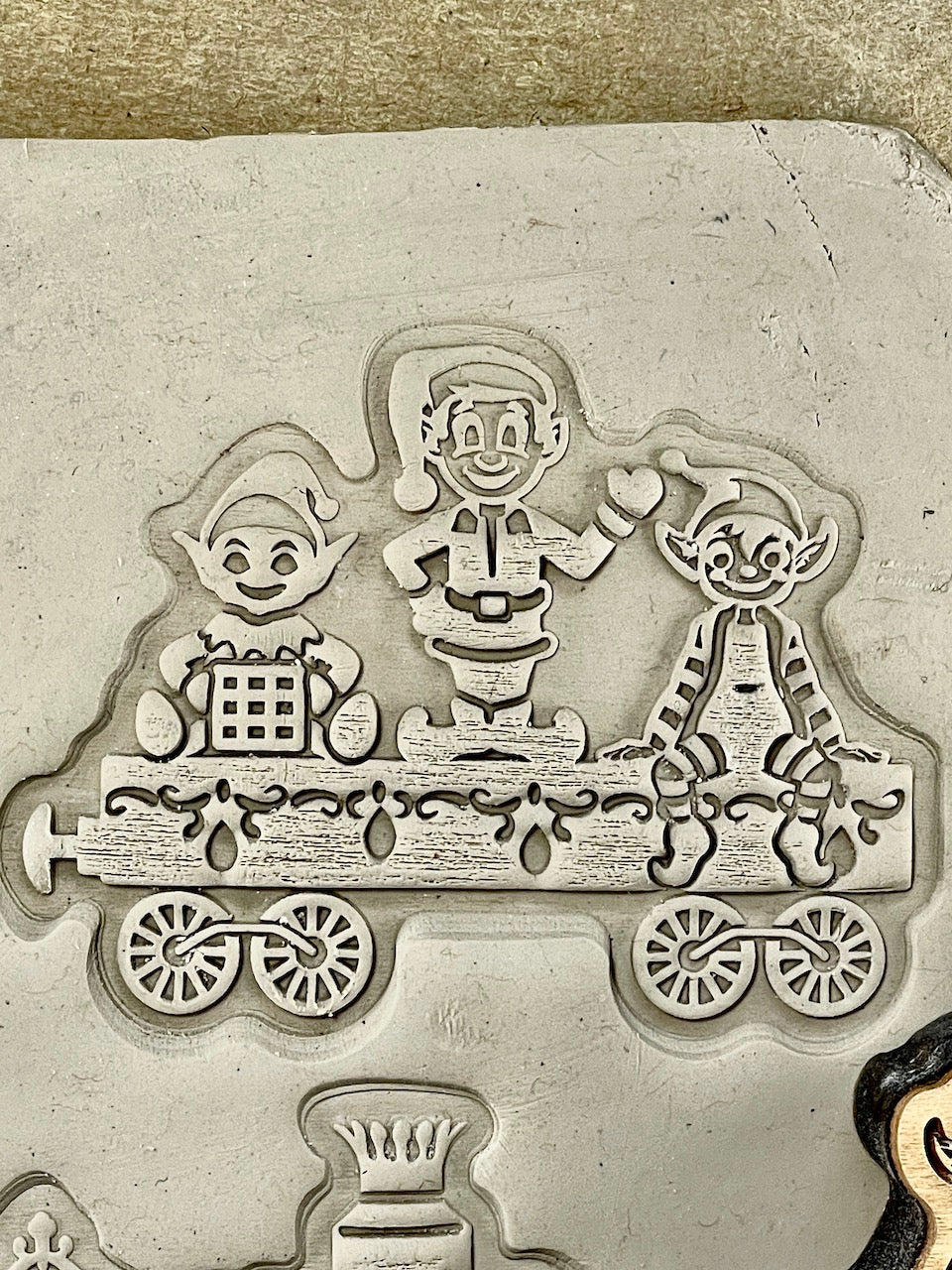 Elves on the Train (Elves Car)- Stamp