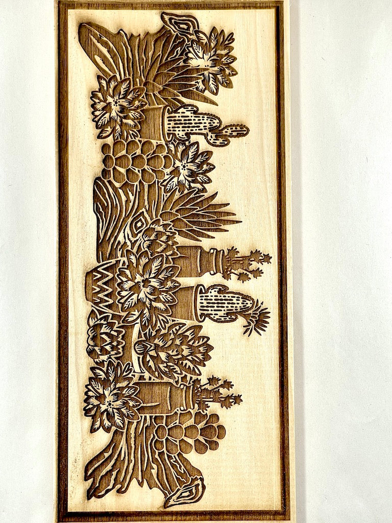 Succulents Textured Mug Plank
