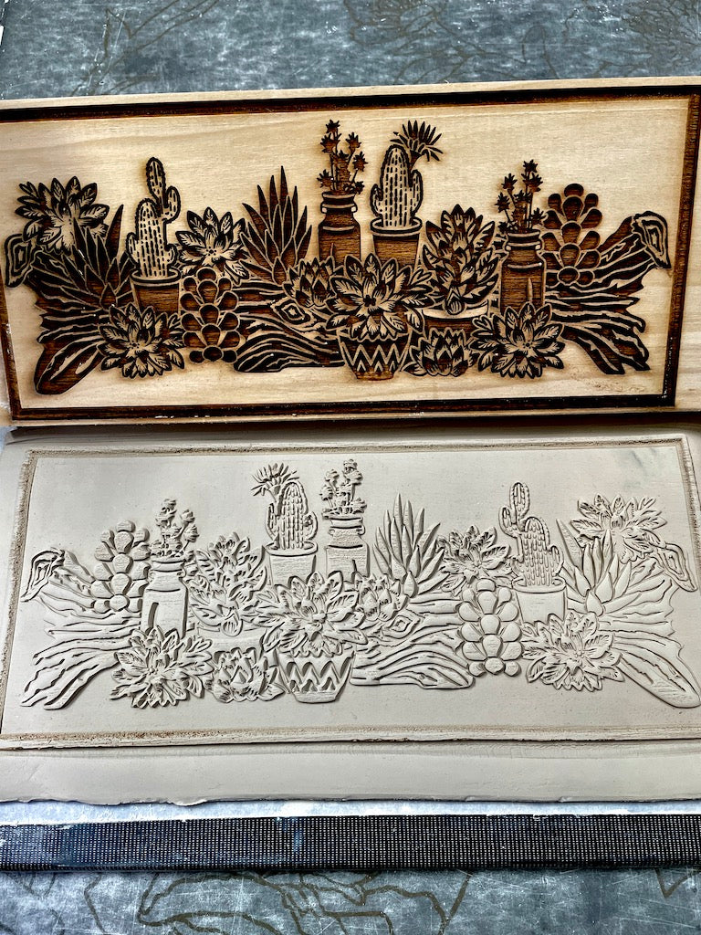 Succulents Textured Mug Plank