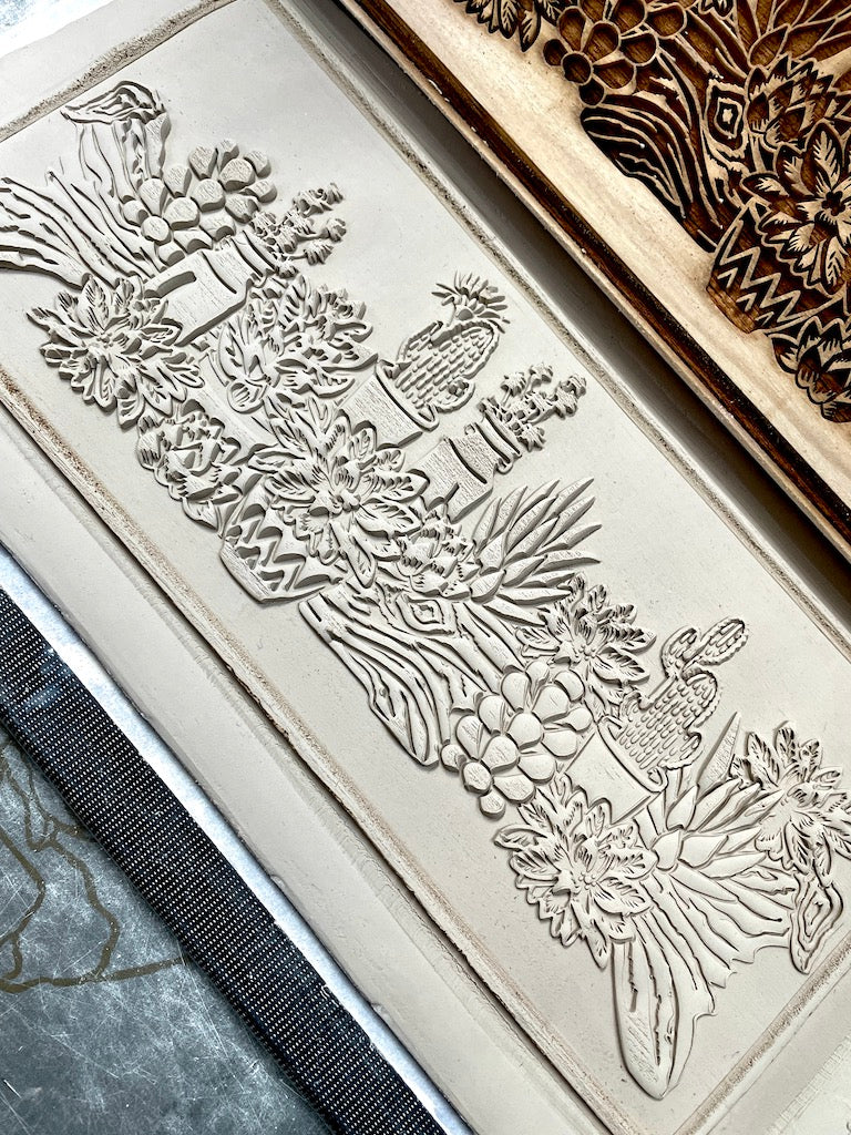 Succulents Textured Mug Plank
