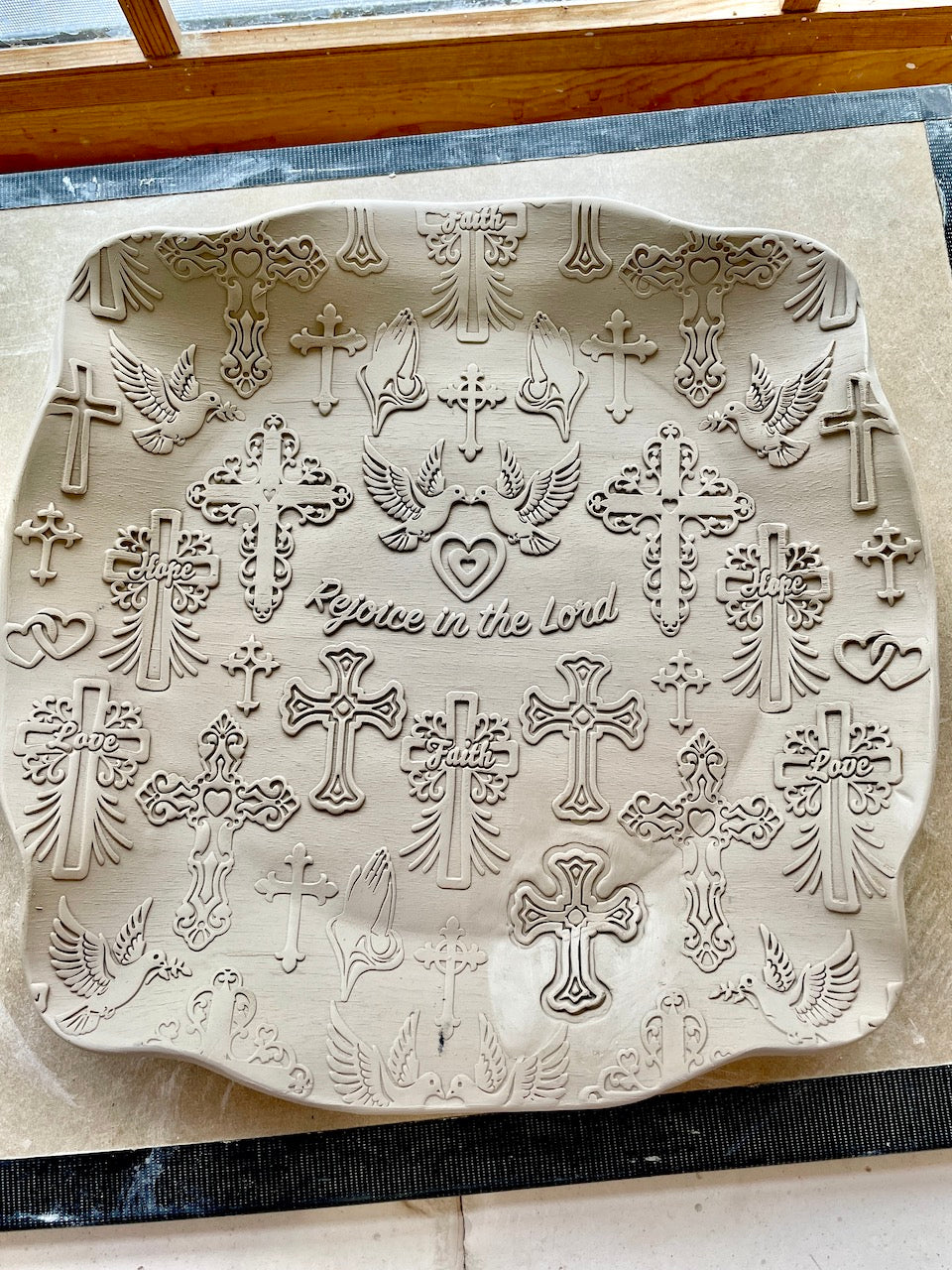 Crosses Textured Rolling Pin