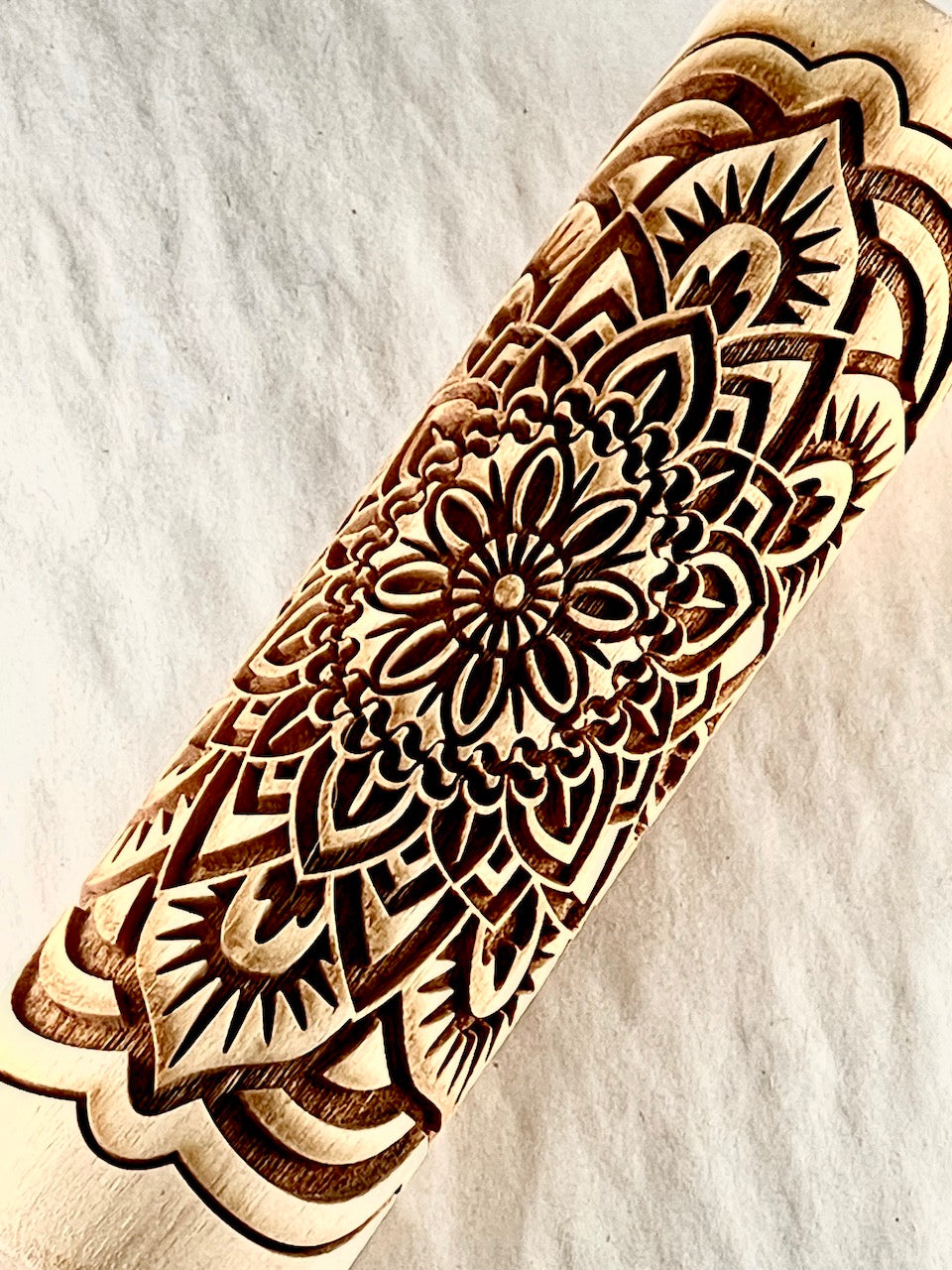 Floral Burst 7" Template Textured Rolling Pin