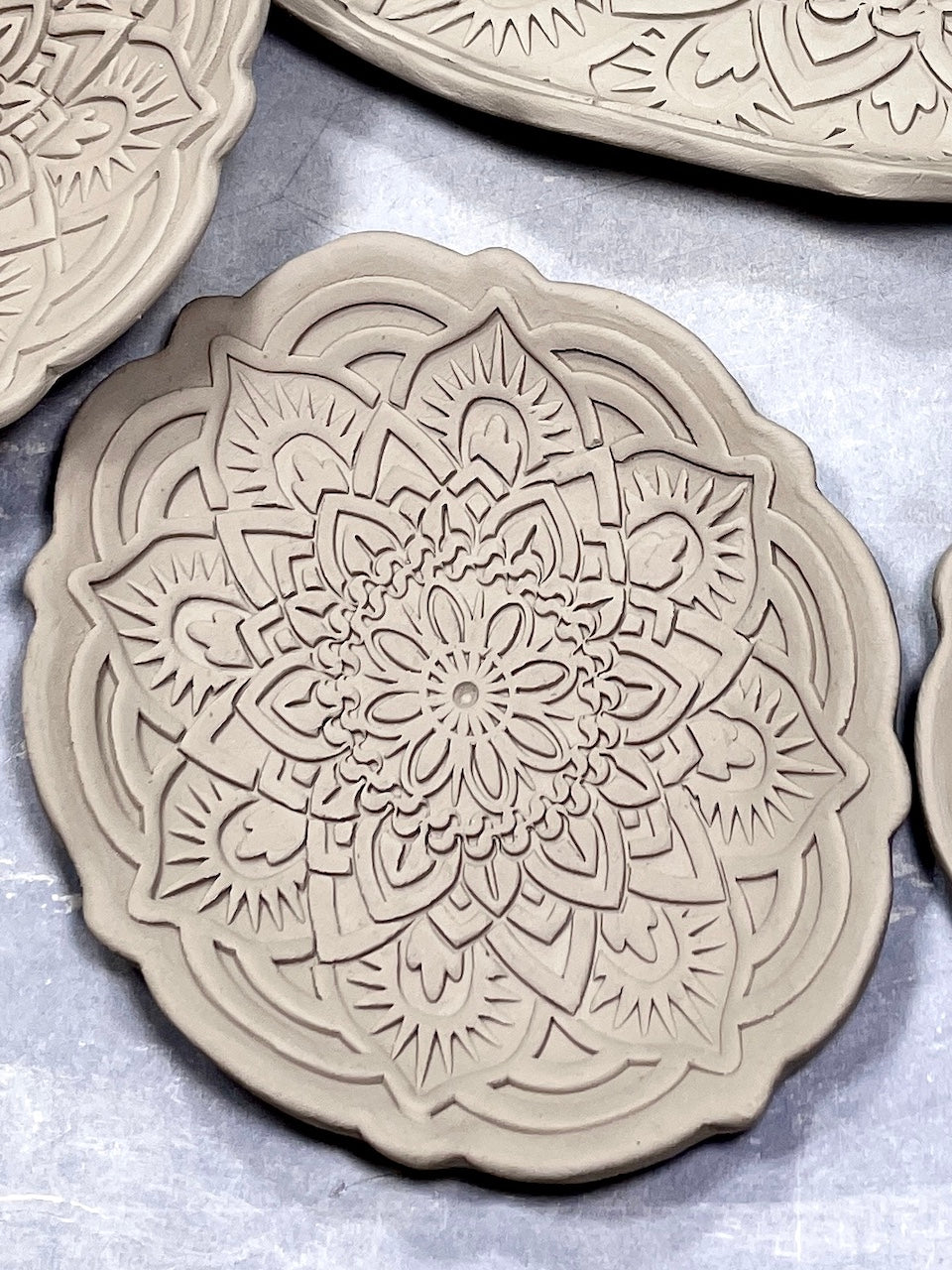Floral Burst 7" Template Textured Rolling Pin