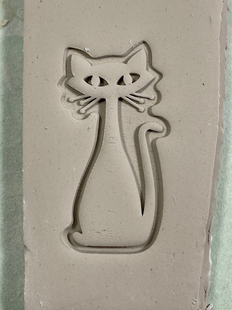 Cats, Mid-Century (Sitting)- Stamp