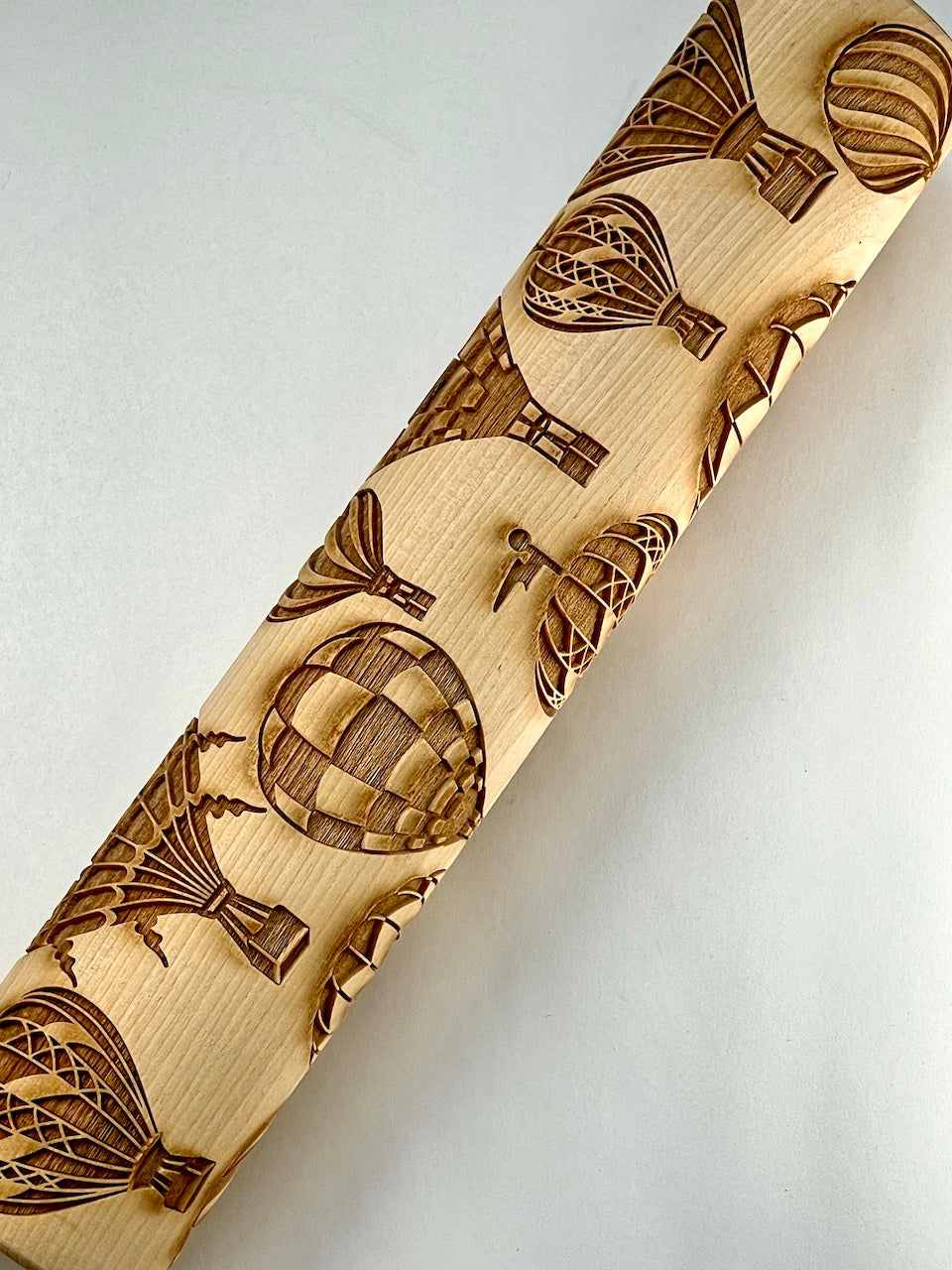 Hot Air Balloons (Vertical) Textured Rolling Pin