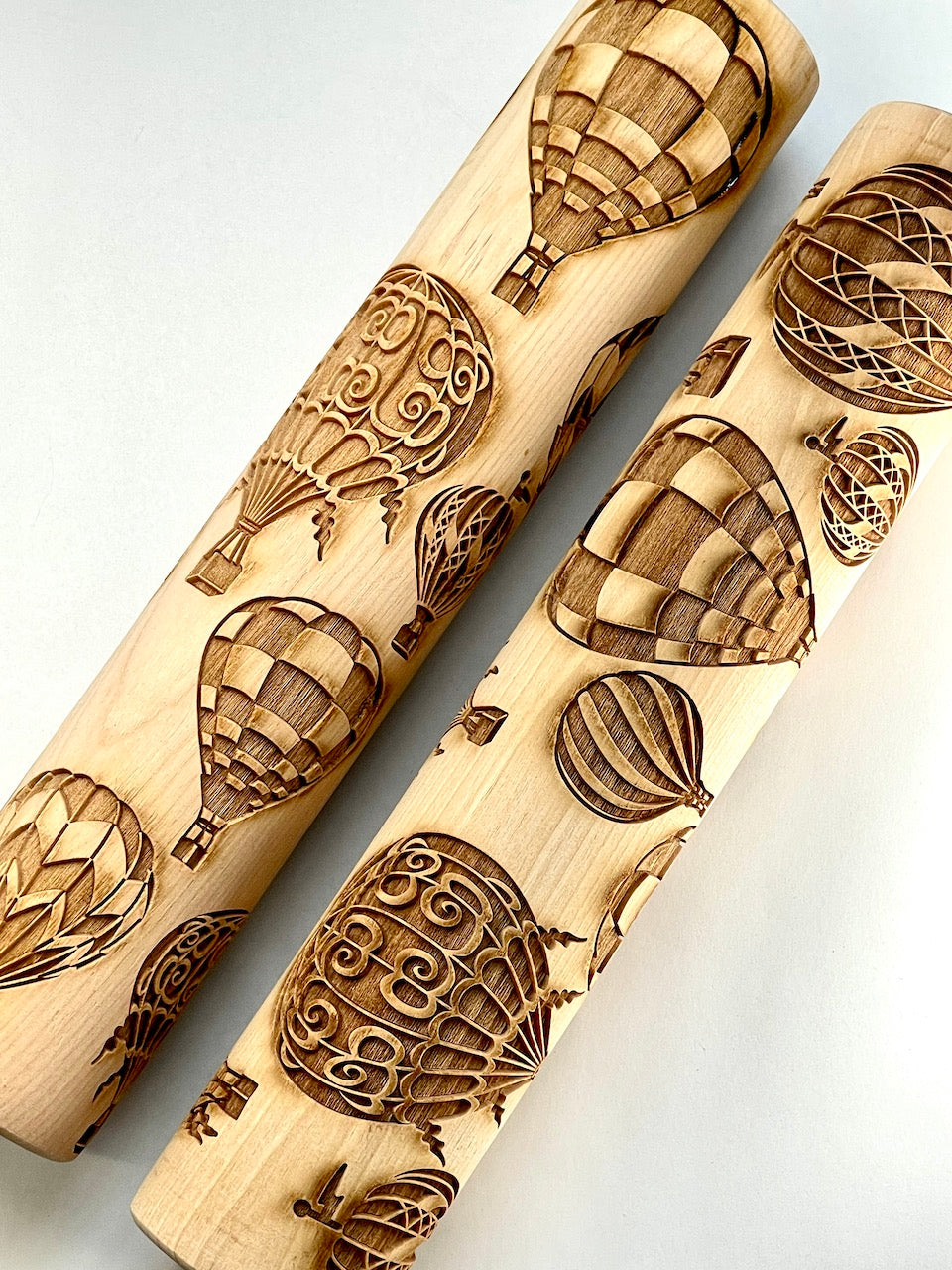 Hot Air Balloons (Vertical) Textured Rolling Pin