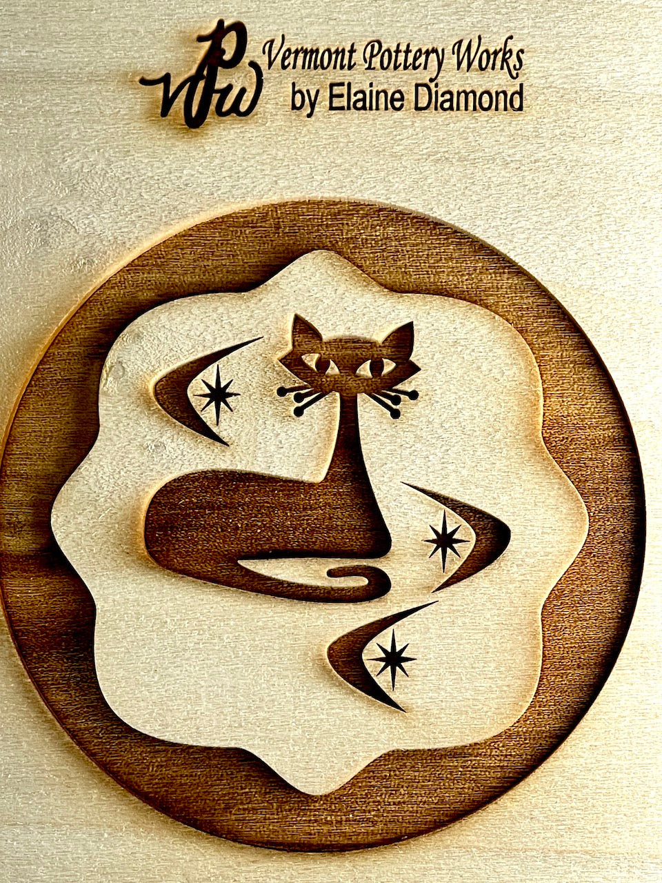 Cats, Mid-Century Textured Mug Plank