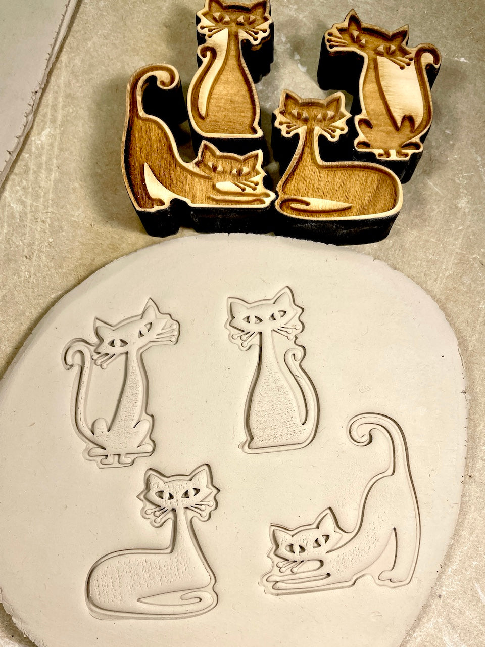 Cats, Mid-Century Cats Collection- Stamp Bundle