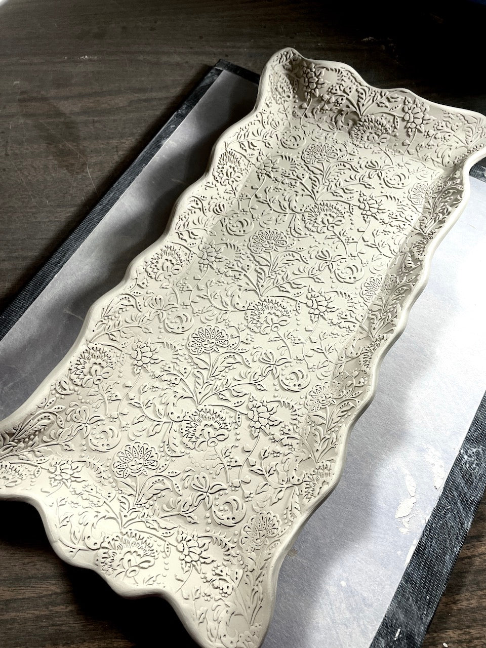 Farmhouse Floral Textured Rolling Pin