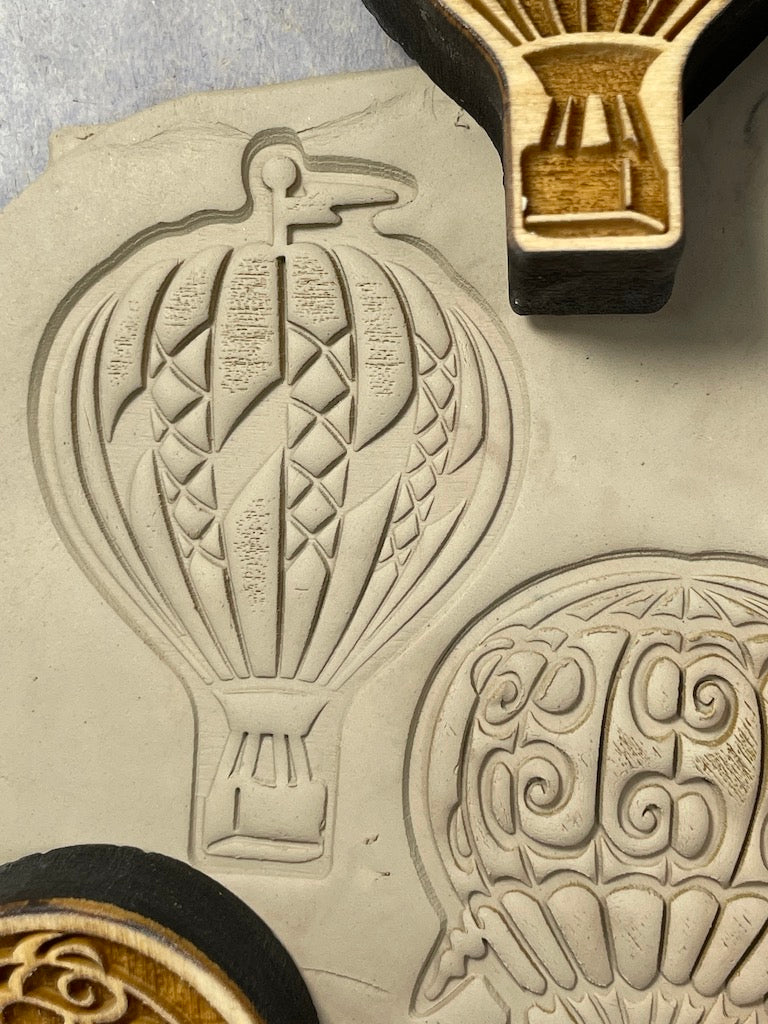 Hot Air Balloon (Diamonds) Small- Stamp