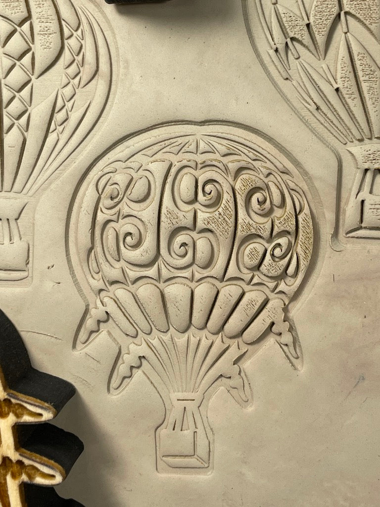 Hot Air Balloon (Clouds) small- Stamp