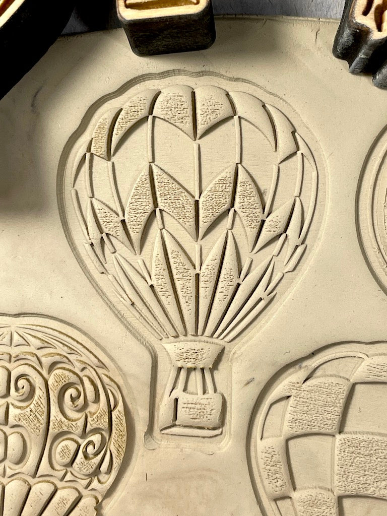 Hot Air Balloon (Chevron) Small- Stamp