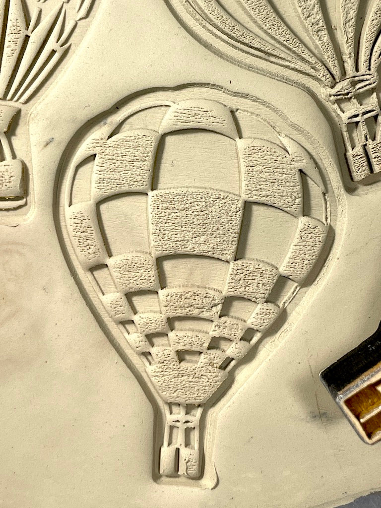 Hot Air Balloon (Checkerboard)- Large Stamp